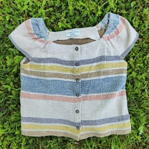 Madewell Cap Sleeve Shirt Size S